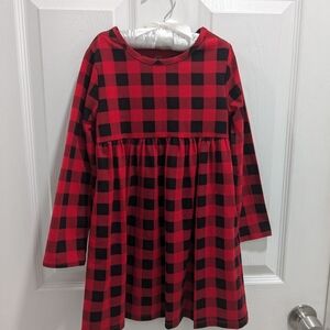 Wonder nation buffalo print dress girls size 5T